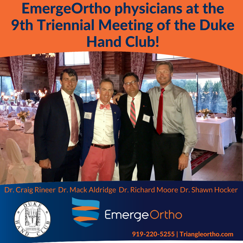 EmergeOrtho physicians at the Duke Hand Club!