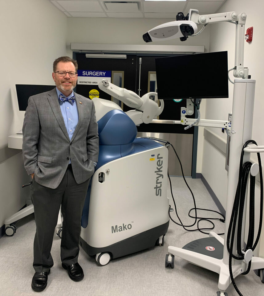 Dr. Lescault with MAKO Robotics System at Brunswick Surgery Center